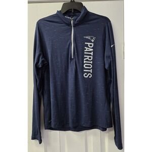 Nike Youth New England Patriots 1/4‎ Zip Pullover Long Sleeve Shirt Youth XL